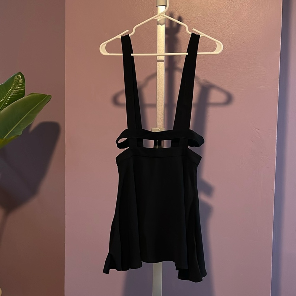 Sparkle & Fade size 2 black skirt with attached suspender detail